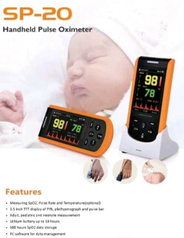 Max He Creative Medical Hand Held Pulse Oximeter Model SP-20